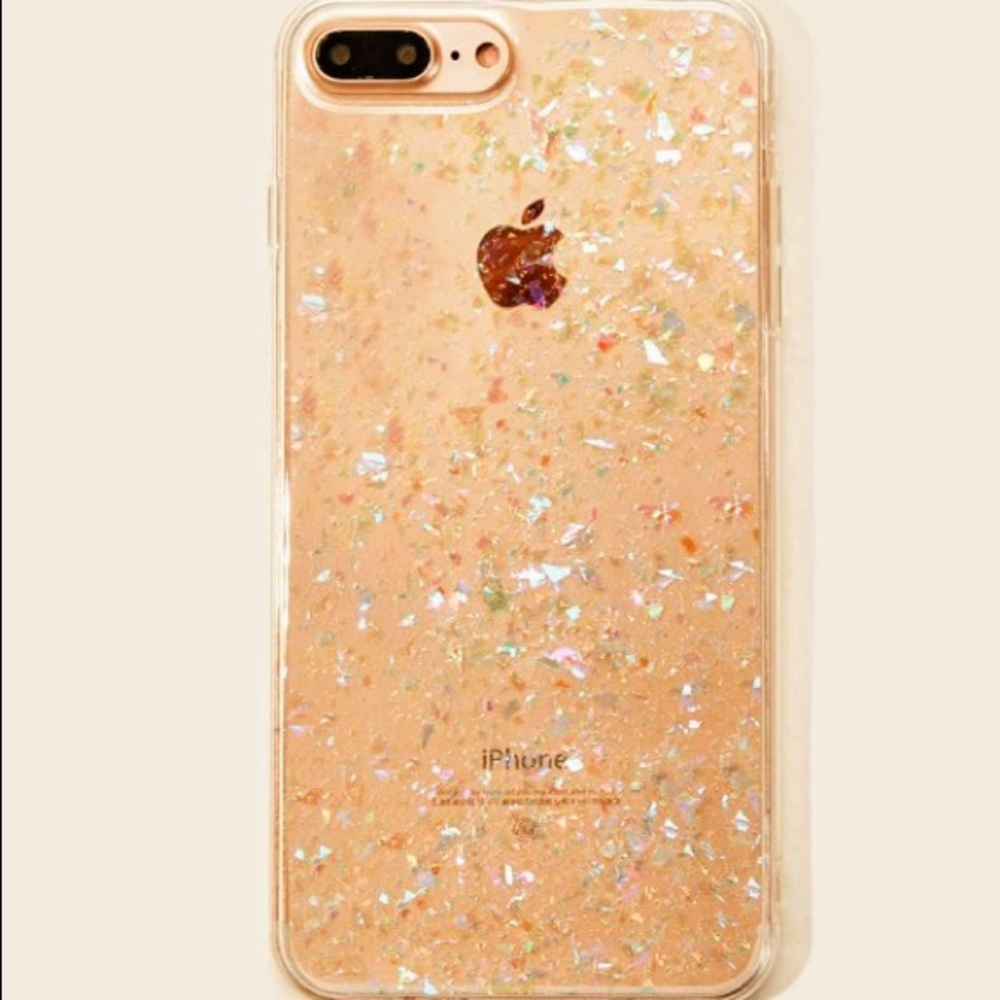 iPhone Case. Clear with glitter.